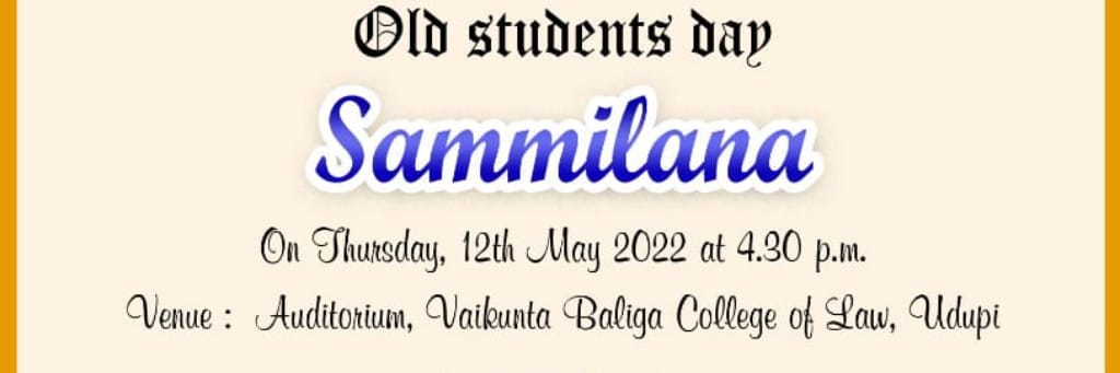 Old Students Day, Sammilana to be held on 12th May 2022